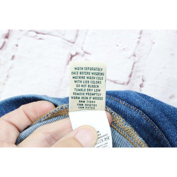 LL Bean Perfect Fit Pants Denim Straight Leg Stonewashed Size 1X Plus - Picture 9 of 11